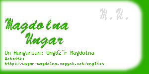 magdolna ungar business card
